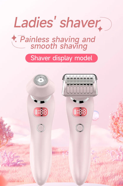 Electric Razors Shaver for Women, 2 in 1 Bikini Trimmer for Women, IPX7 Waterproof Pubic Hair Trimmer Women Wet & Dry Use