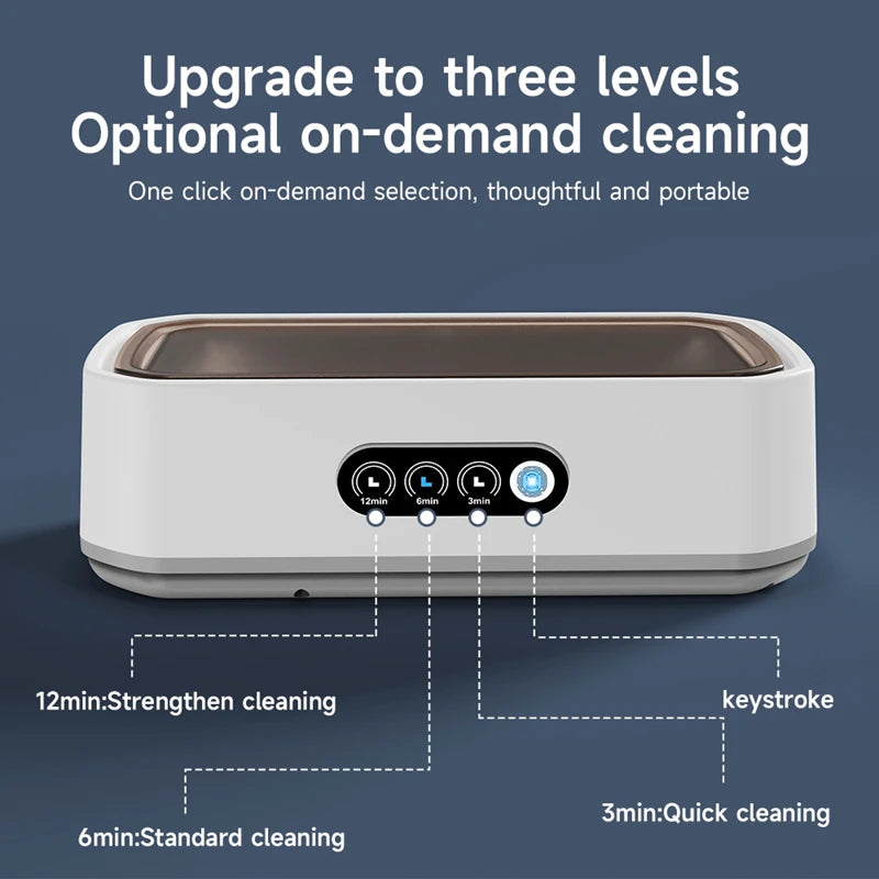 Xiaomi Ultrasonic Cleaner 48KHZ High Frequency Vibration Jewelry Eyelasses Cleaner Timing For Watches Jewelry Makeup Tool