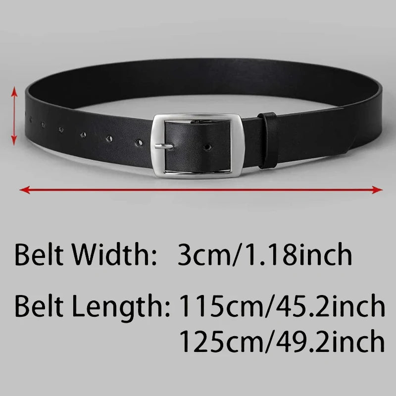 New Luxury Belt for Men PU Leather Belt Metal Pin Buckle High Quality Famous Brand Designer Waist Strap Belts for Jeans Men Belt