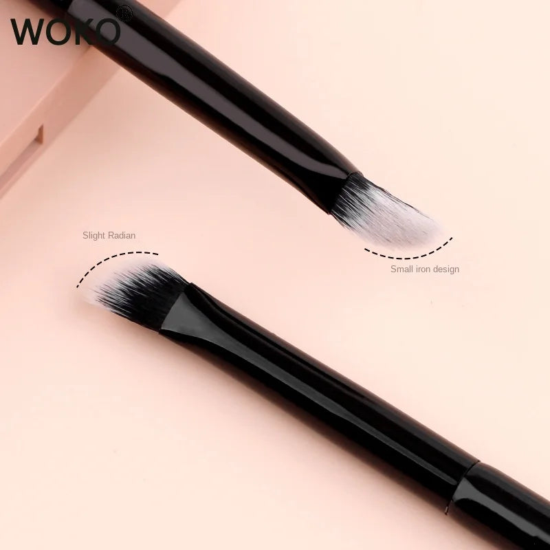 Small Iron Concealer Brush Angled Cream Foundation Concealer Makeup Brushes Oblique Angled Triangle Concealer Makeup Tools