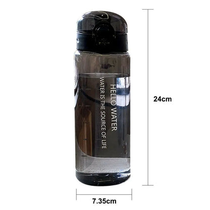 Sports Transparent Water Bottle 780ml Portable Gym Travel Clear Leakproof Drinking Bottle Frosted Bottle