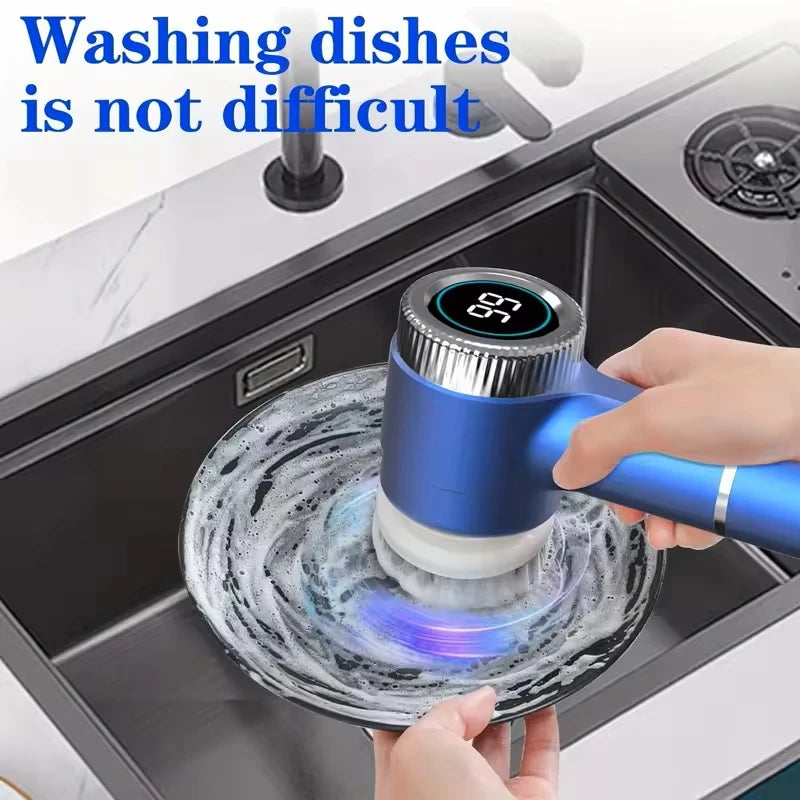 Xiaomi 6-in-1 Electric Cleaning Brush Electric Spin Cleaning Scrubber Electric Cleaning Parlour Kitchen Bathroom Cleaning Tools