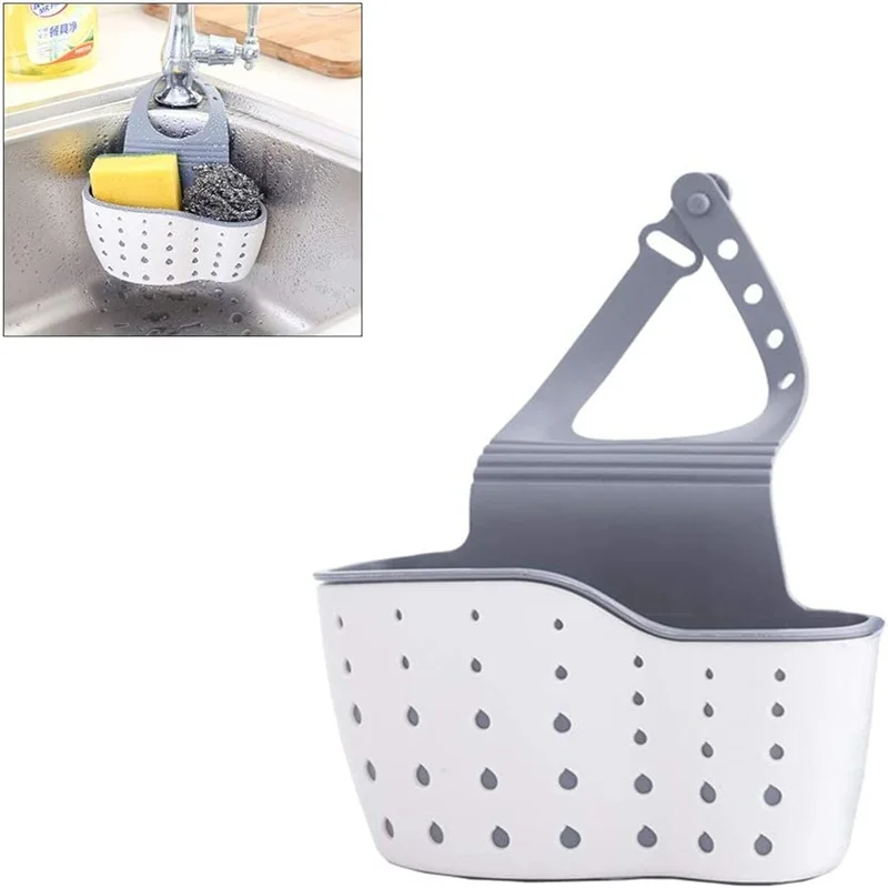 Sink Caddy Sponge Holder,Kitchen Sink Storage,Hanging Bag Basket Organizer for Sponges Soaps ,Cleaning Brushes Sink Accessories