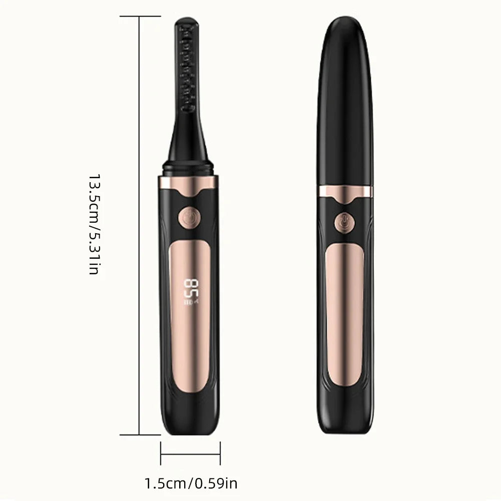 Electric Heated Eyelash Curler Portable Eyelash Curling Device Quick Heating Natural Eyelash Curler Long Lasting Make up Tool