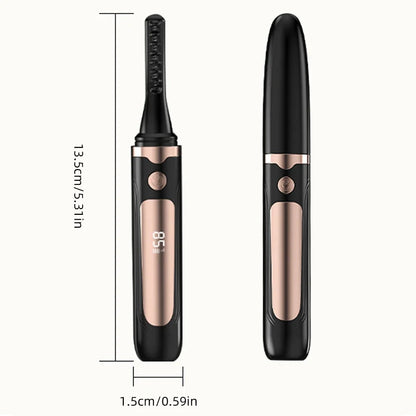 Electric Heated Eyelash Curler Portable Eyelash Curling Device Quick Heating Natural Eyelash Curler Long Lasting Make up Tool