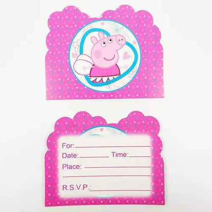 Peppa Pig Birthday Party Decoration Banner Cartoon George Page Balloons Paper Plates Disposable Tableware Decor Background