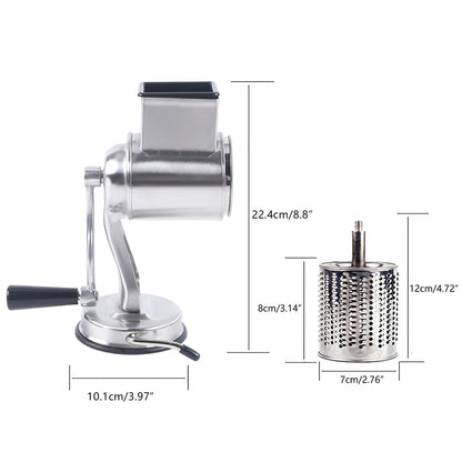 Rotary Cheese Grater Food Mills Grinder Vegetable Chopper Drum Blade Grinding Tool Set Kitchen Accessories