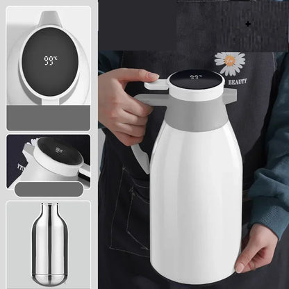 Xiaomi 2L Coffee Thermos Household Digital Display Glass Liner Vacuum Flasks Large Capacity Water Bottle Kitchen Thermal Kettle