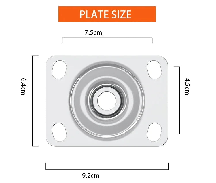 3"  Industrial caster Factory price medium duty stainless steel elastic rubber caster wheels