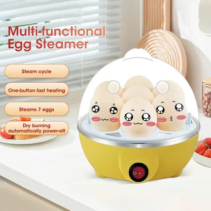 Electric Egg Cooker Single Egg Boiler Mini Steamer Kitchen Steamed Rapid Breakfast Cooking Appliances Kitchen Cooking Machine