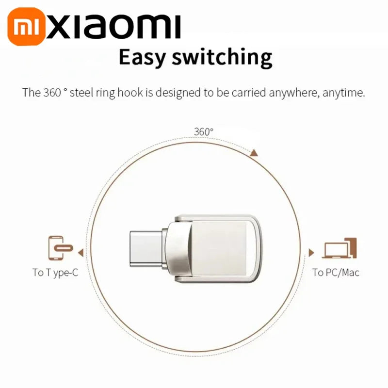 Xiaomi U-Disk USB 3.2 Type-C Interface Mobile Phone Computer Mutual Transmission Portable USB Memory 2TB 1TB 512GB 2025 NEWEST