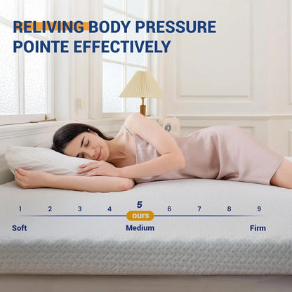 3 Inch Memory Foam Mattress Topper Double Bed,7.5cm Thickness Mattress Topper for Back Pain Relief w/ Washable Bamboo Cover