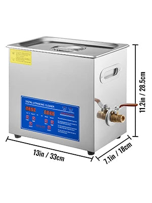 VEVOR Ultrasonic Cleaner Digital Timer  2L 3L 6L 10L 15L 22L 30L Stainless Steel Bath Jewelry Glasses Watch Cleaning Machine