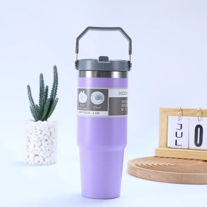 304 Stainless Steel 30oz Large Capacity Portable Car Cup Vacuum Portable Insulated Cup For Insulated Outdoor Car Ice Cream Cups