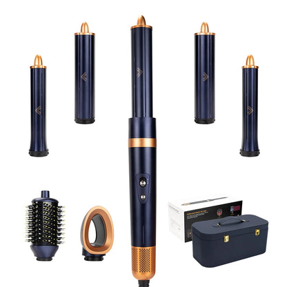 Professional Hair Curler 6-in-1 Auto-Wrap Curlers Styler Curling Rollers & Hair Dryer & Electric Hair Brush