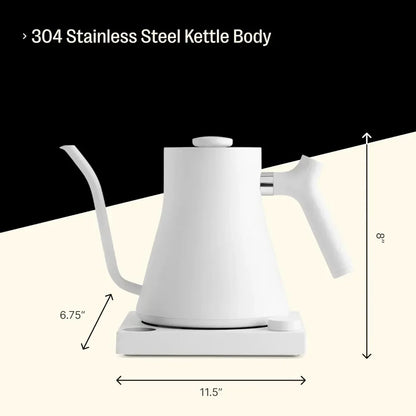 Coffee and Tea Kettle - Stainless Steel Kettle Water Boiler Electric Gooseneck Kettle - Pour-Over Portable Kettle  Samovar