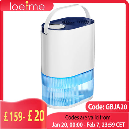 LOEFME 2000mL Electric Auto-off Dehumidifier Air Purifying Machine 7 Color Light 35㎡ 800ml/D with Handle