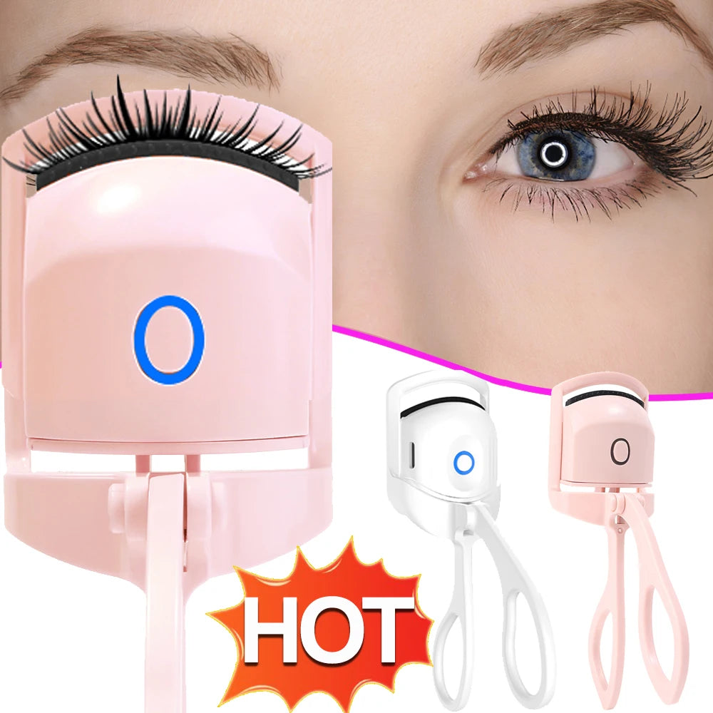 Electric Hot Eyelash Curler Temperature Control USB Charging Model Fast Heating Portable Eye Lash Perm Shaping Lasting Curling