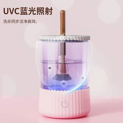 USB Plug Portable Electric Makeup Brush Cleaner with Rubber Makeup Machine Electric USB Quick Cleaner Cleaning Brush Collar Brus