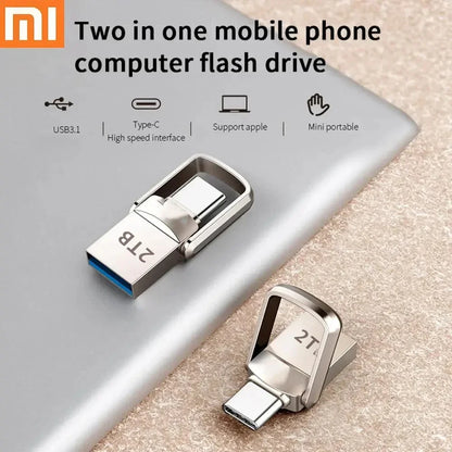 Xiaomi U-Disk USB 3.2 Type-C Interface Mobile Phone Computer Mutual Transmission Portable USB Memory 2TB 1TB 512GB 2025 NEWEST