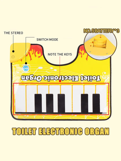 Novelty Potty Piano Sounding Carpet Bathroom Funny Toe Music Keyboard Toilet Floor Mat for Home Bathroom