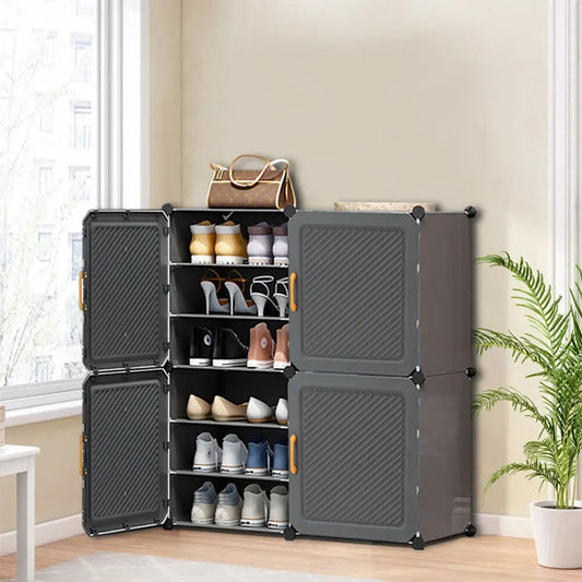 Multilayer Adjustable Rack Organizer Dustproof Shoe Cabinet Multilayer Minimalist Home Furniture Space-saving Dustproof Shelf