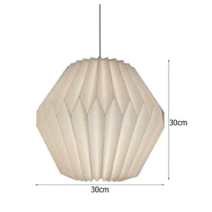 Nordic Creative Paper Origami Lantern Shade Foldable Pendant Light Art Decor