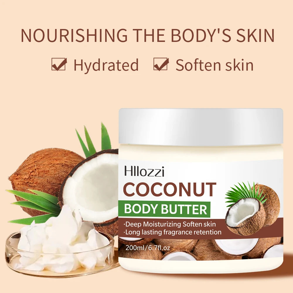 200ml Mango Body Butter Hydrating and Moisturizing Peach Fresh Light Fragrance Coconut Refreshing and Non-greasy