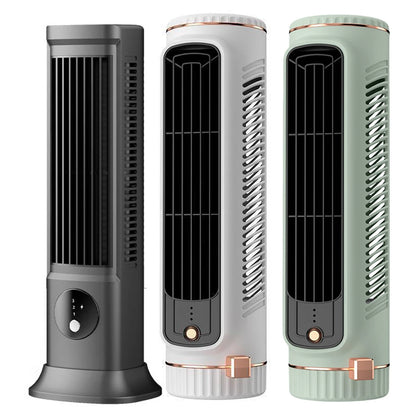 Desk Tower Fan USB Rechargeable 3 Speeds Quiet Air Cooler Tabletop Air Conditioner Vertical Horizontal Electric Fan