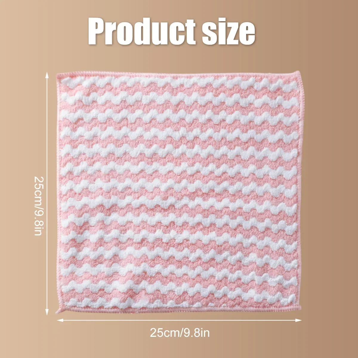 5pcs Microfiber Cleaning Cloth,Dish Cloths,10x10 Inches Dish Towels,Super Soft and Absorbent Kitchen Dishcloths,Fast Drying