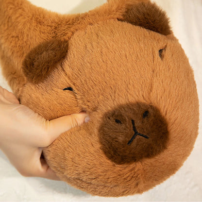 Women Plush Capybara Slippers Anti-Skid Capybara House Slippers Soft Cartoon Capybara Slippers Comfortable Indoor Home Slippers