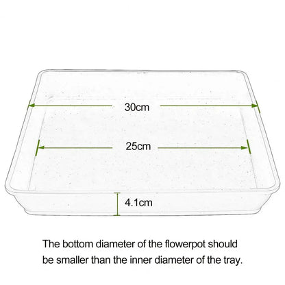 5Pcs Plastic Durable Plant Pot Saucer Drip Trays Saucers Indoor Outdoor Plants Heavy Duty Square Flower Pot Trays Black Home