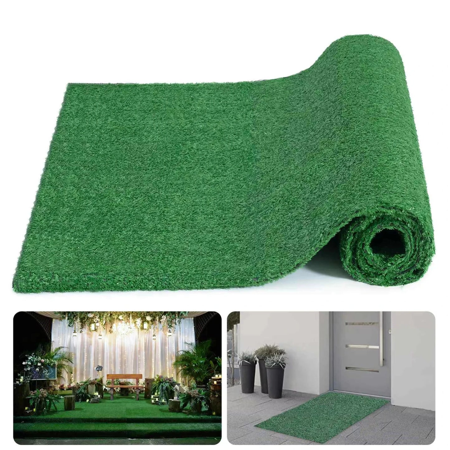 200-400cm Artificial Grassland Simulation Moss Lawn Turf Fake Green Grass Mat Carpet DIY Micro Landscape  Floor Decor Plants Ivy