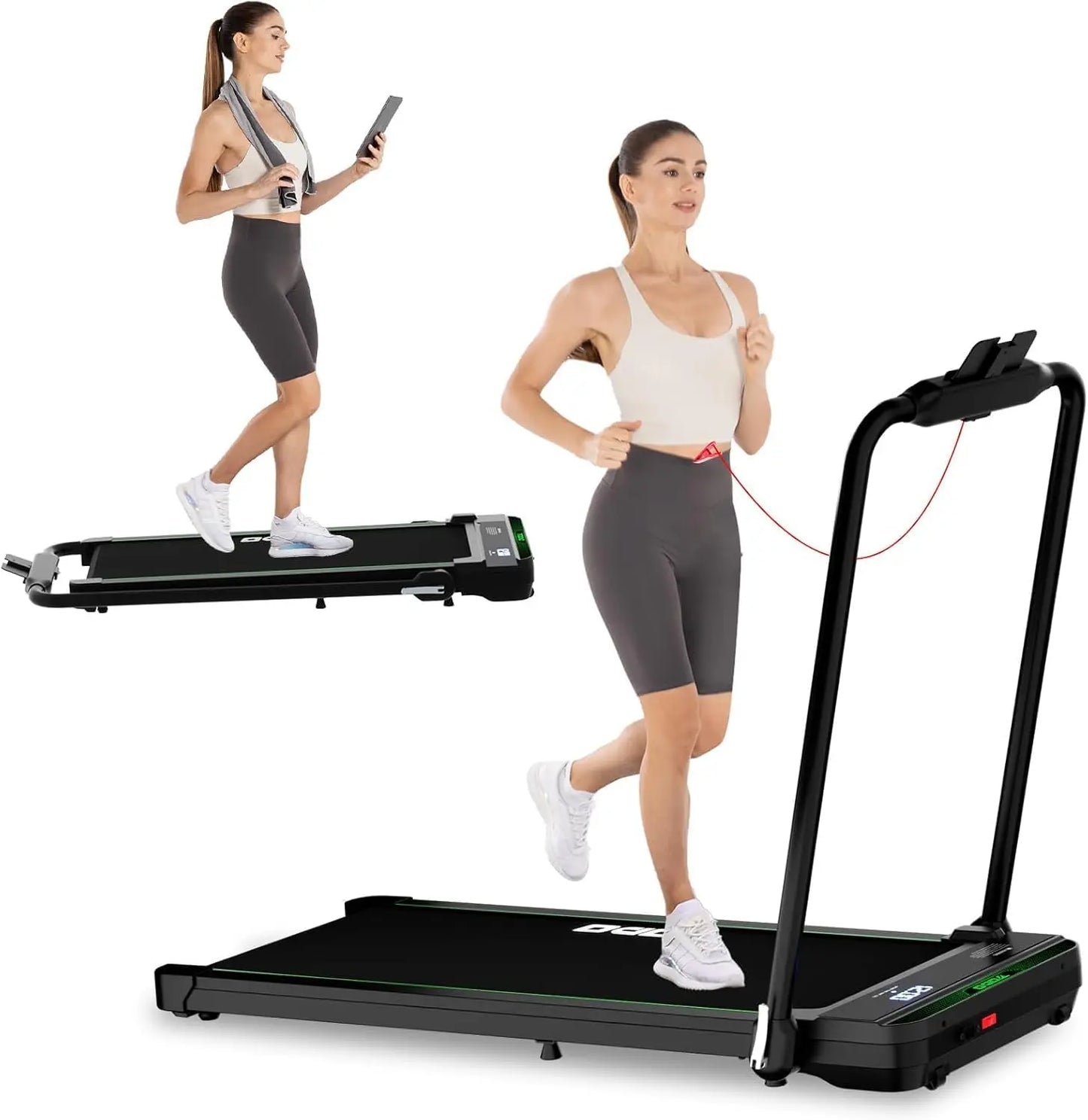 Treadmill for Home, Under Desk Treadmill Portable Walking Pad Machine, 2.25HP Treadmill with Remote Contro