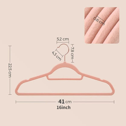 41CM ABS flocking non-slip hanger clothing store finishing seamless storage household clothes hanging magic clothes rack