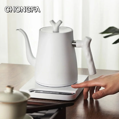 Coffee and Tea Kettle - Stainless Steel Kettle Water Boiler Electric Gooseneck Kettle - Pour-Over Portable Kettle  Samovar