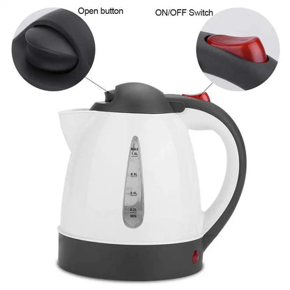 1000 ML Car Hot Kettle Car Truck Water Heater Auto Shut-Off 12/24 V Travel Electric Kettle Large Capacity Stainless Steel Kettle