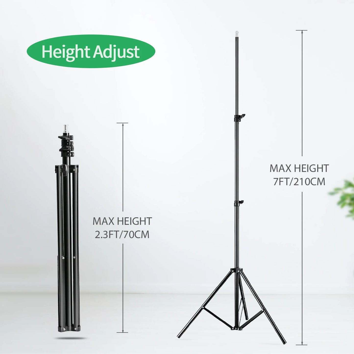 Andoer Photography Kit 1.8*2.7m Black White Green Cotton Backdrop 3pcs Fish-like Mount Clip 1pc 60cm 5in1 Photography Reflector