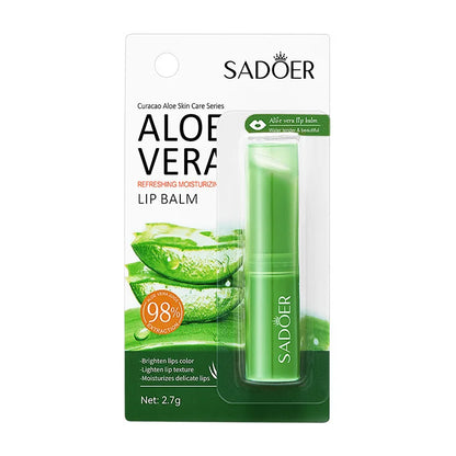 SADOER Vitamin C Aloe Coconut Lip Balm Moisturizing Anti Cracking Hydrating Repair Nourishing Lipstick Lips Skin Care Products