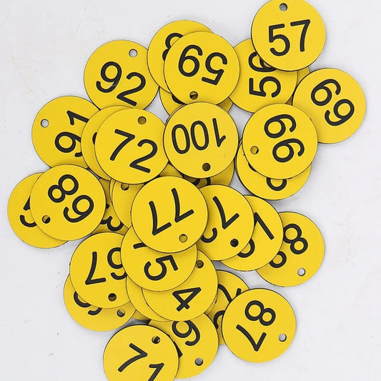 50Pcs 1-50 Numbered Sign Labels Beehive Tags Bee Box Mark Beekeeping Supply Garden Tool Set Number Plate for Sauna Restaurant