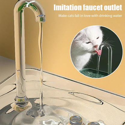 Ultra-Quiet Cat Water Fountain Auto Filter Cat Drinker USB Electric Mute Recirculate Filtering Drinking for Cats Water Dispenser