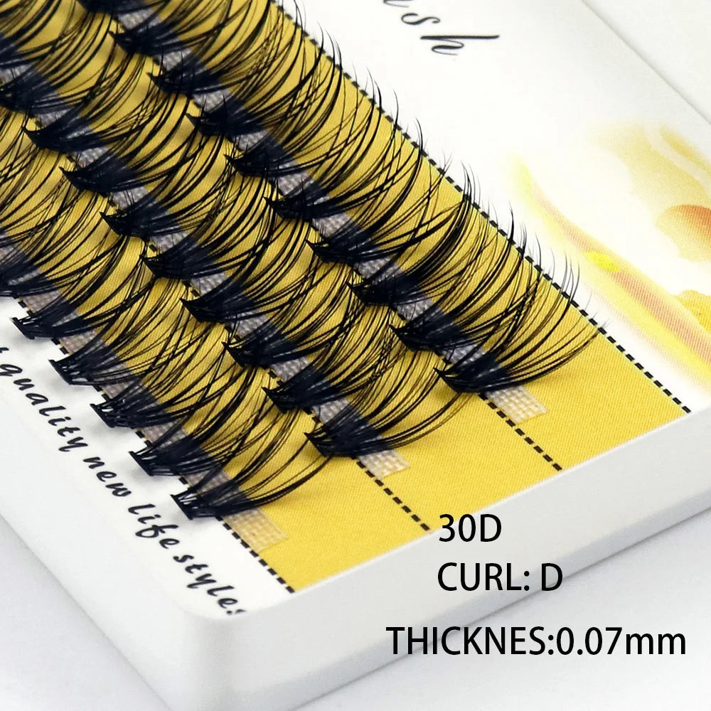 20/30D Mink Eyelashes Natural Eyelash bunches 1 box/60 bundle 3D Russian individual Eyelash Cluster Makeup Tool Lashes Wholesale