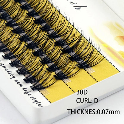 20/30D Mink Eyelashes Natural Eyelash bunches 1 box/60 bundle 3D Russian individual Eyelash Cluster Makeup Tool Lashes Wholesale