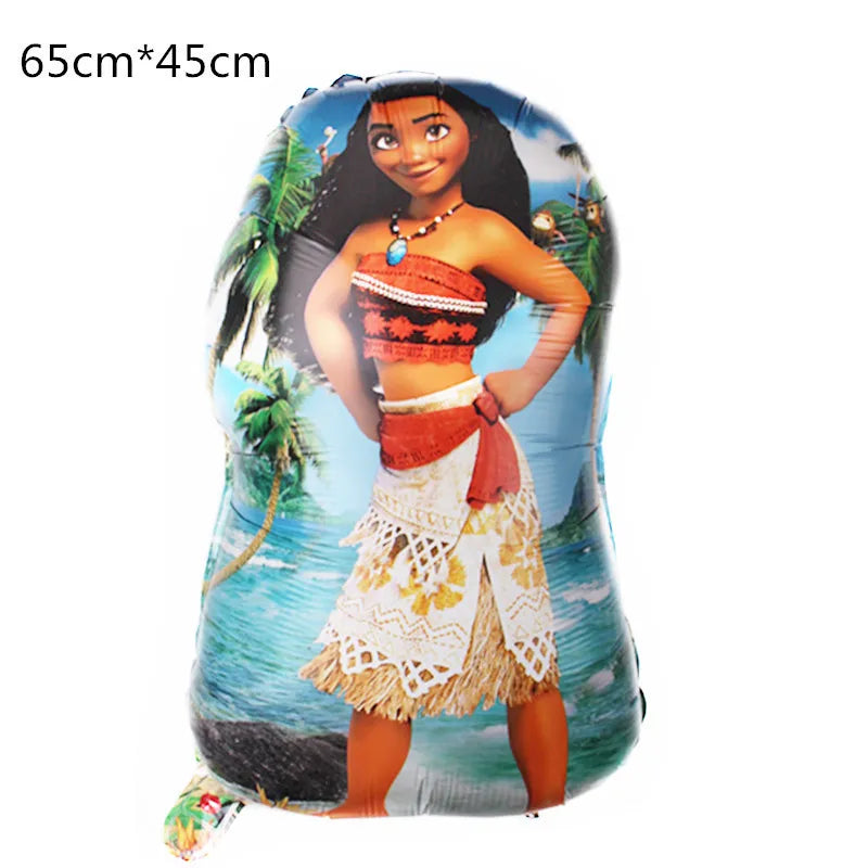 Ocean Adventure Moana Cartoon Balloons Set Baby Shower First 5th Birthday Party Decoration Supplies Shell Conch Globos