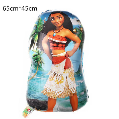 Ocean Adventure Moana Cartoon Balloons Set Baby Shower First 5th Birthday Party Decoration Supplies Shell Conch Globos