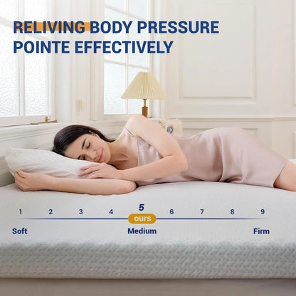 3 Inch Memory Foam Mattress Topper Double Bed,7.5cm Thickness Mattress Topper for Back Pain Relief w/ Washable Bamboo Cover