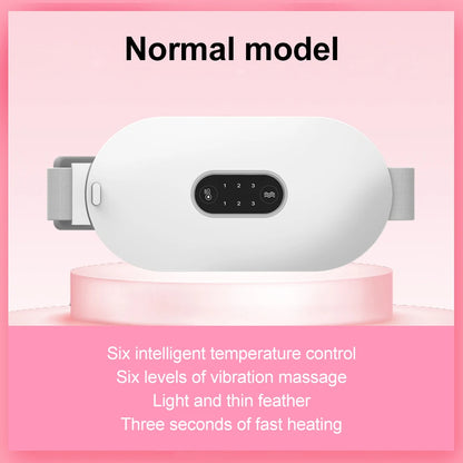 Electric Period Massager Cramp Warm Palace Belt for Menstrual Colic Relief Pain Waist Stomach Abdominal Vibrating Heating Belt