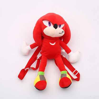 Sonic The Hedgehog Cute Plushes Backpacks Cartoon Fashion 3D Mini Women's Backpack Large Capacity Children's Kawaii Schoolbag