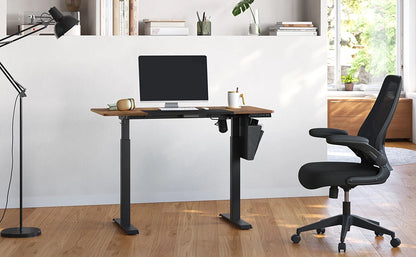 SONGMICS Electric Standing Desk, Height Adjustable Desk, 60 x 120 x (72-120) cm,Spliced Tabletop, 4 Memorable Heights