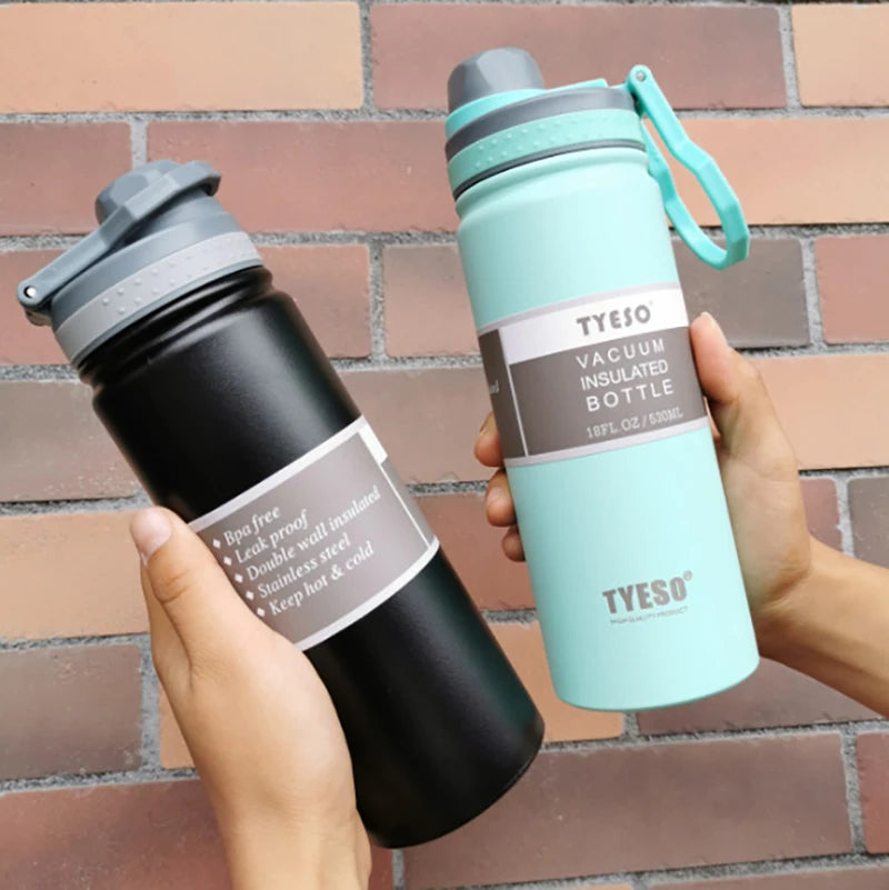 Tyeso 530/750ML Stainless Steel Thermos Bottle Portable Outdoor Sport Water Cup Keeps Cold and Heat High Capacity Thermos Bottle